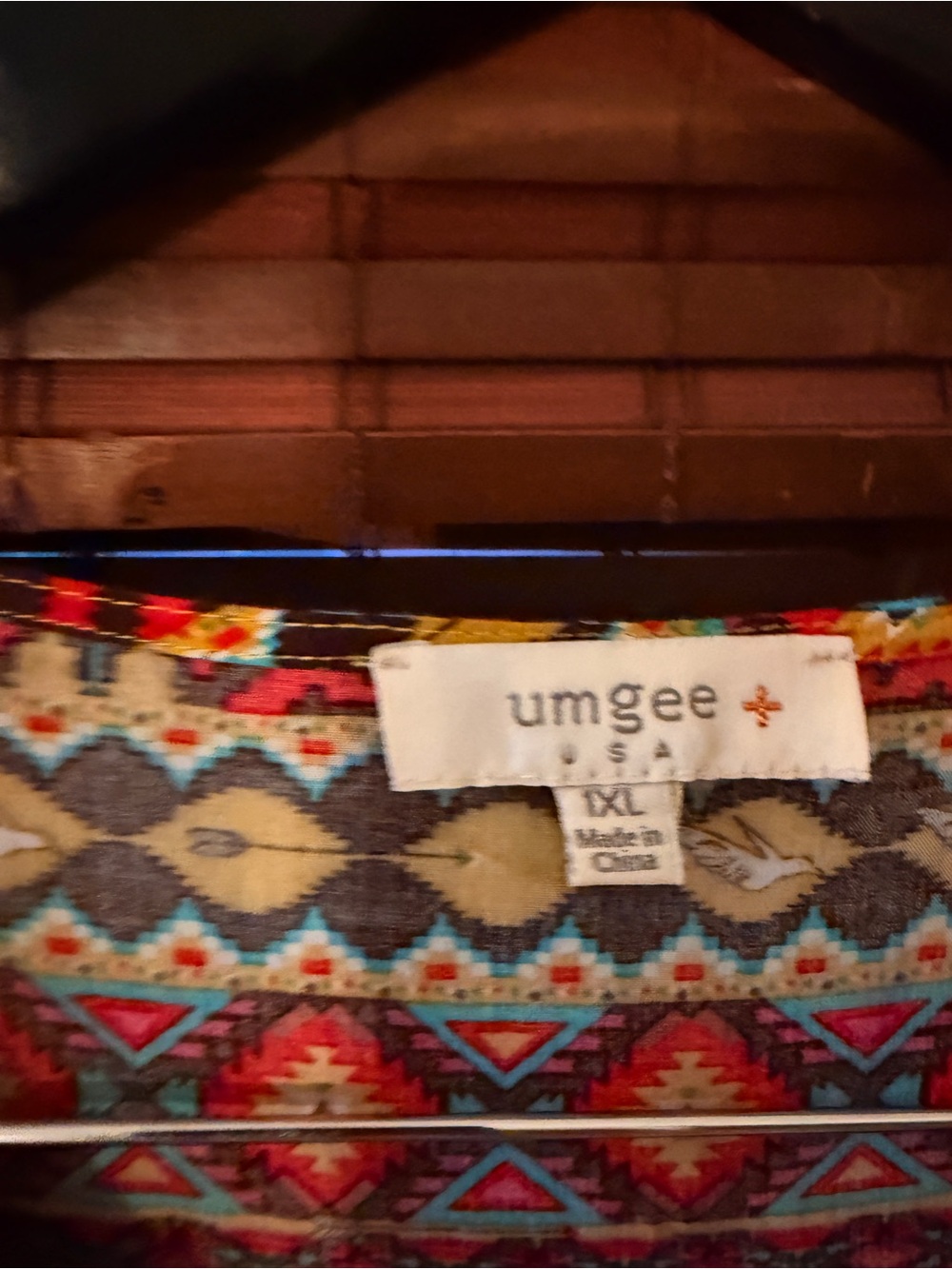 Umgee Boho dress Tunic with southwestern Embroidered Yoke - Picture 4 of 10
